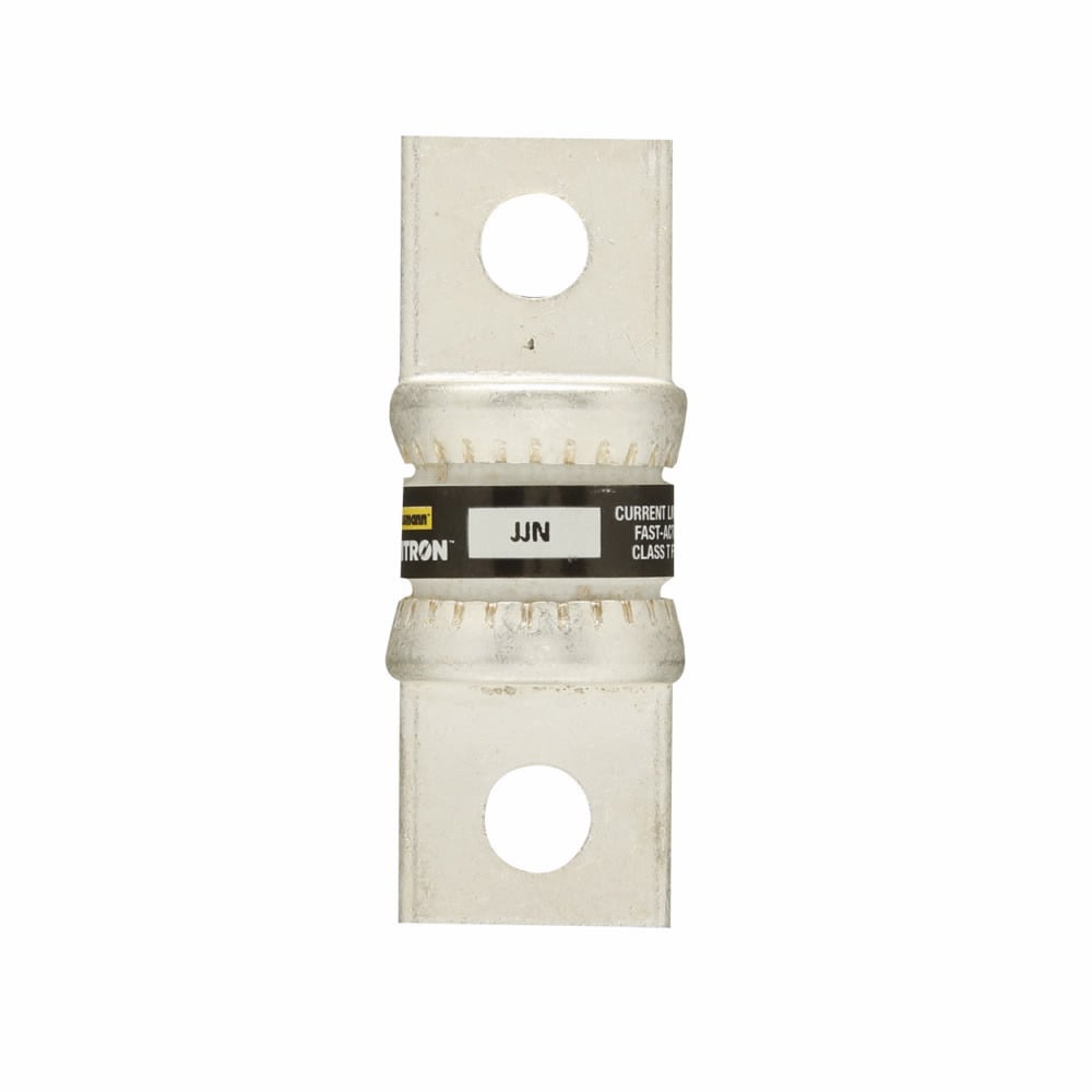 Eaton Bussmann series JJN fuse, Current-limiting very fast acting fuse, VFD line protection, 80 A, Class T, Non-indicating, Bolted blade end x bolted blade end, 20 kAIC at 160 Vdc,200 kAIC at 300 V, Standard, 5, 300 V, 160 Vdc