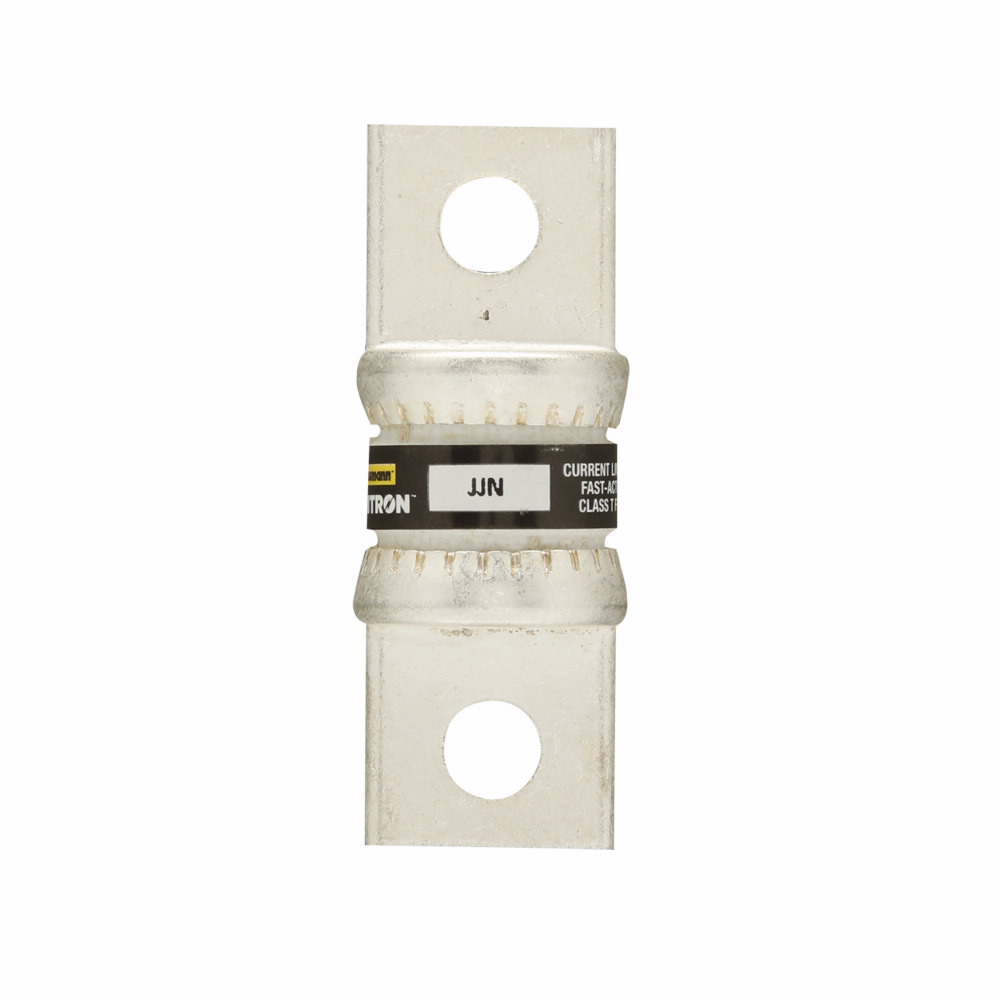Eaton Bussmann series JJN fuse, Current-limiting very fast acting fuse, VFD line protection, 90 A, Class T, Non-indicating, Bolted blade end x bolted blade end, 20 kAIC at 160 Vdc,200 kAIC at 300 V, Standard, 5, 300 V, 160 Vdc