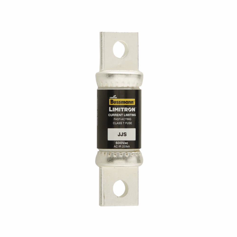 Eaton Bussmann series JJS fuse, Current-limiting very fast acting fuse, Small footprint, VFD line protection, 80 A, Class T, Non-indicating, Bolted blade end x bolted blade end, 200 kAIC at 600 V, Standard, 5, 600 V
