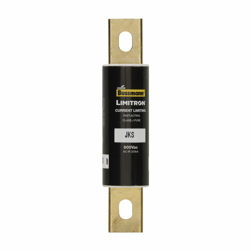 Eaton Bussmann series JKS fuse, LIMITRON Fast-acting fuse, Power panelboards, machinery disconnects, 90 A, 1, Class J, Non-indicating, Bolted blade end x bolted blade end, 200 kAIC at 600 Vac, Standard, 5, 600 V