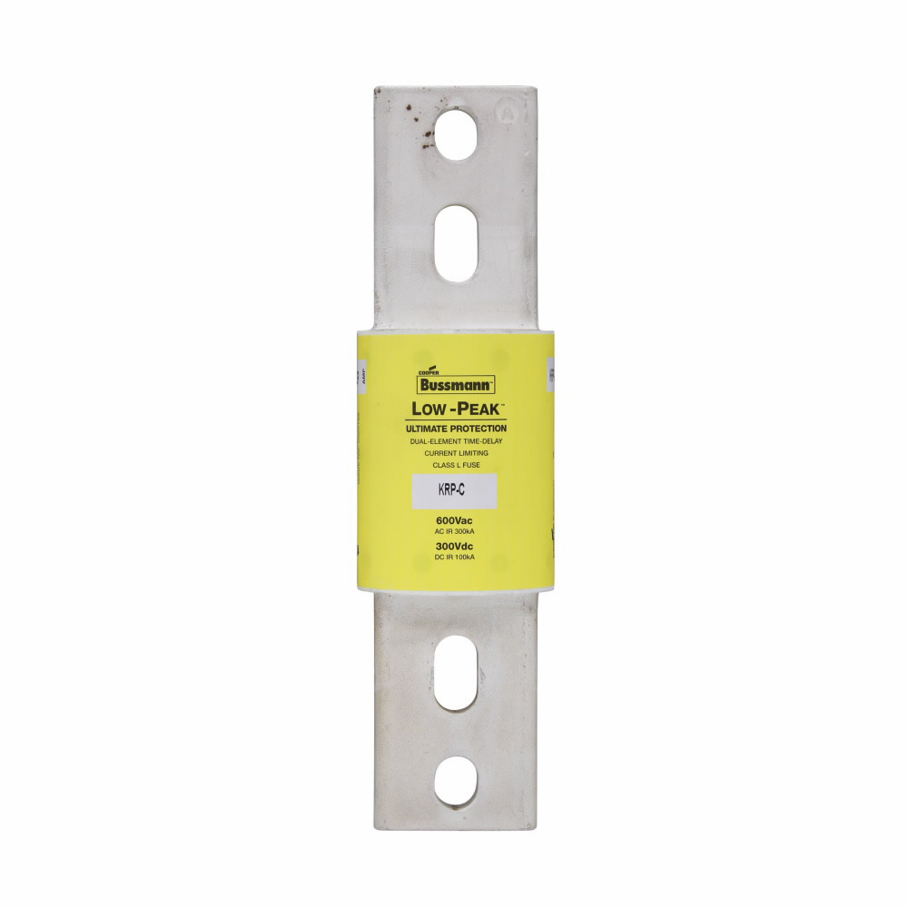 Eaton Bussmann series KRP-C fuse, Current-limiting time-delay fuse, 1400 A, L, Non-indicating, 4 sec at 500%, 100 kAIC at 300 Vdc,300 kAIC at 600 V, 600 V, 300 Vdc