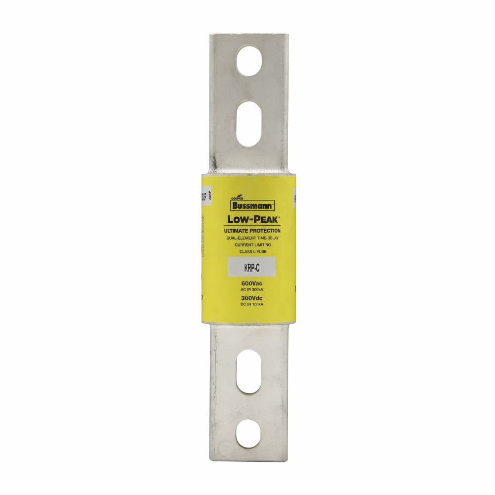 Eaton Bussmann Series KRP-C Fuse, Current-limiting, Time-delay, 600 Vac, 300 Vdc, 900A, 300 kAIC at 600 Vac, 100 kA at 300 kAIC Vdc, Class L, Bolted blade end X bolted blade end, 1700, 2.5, Inch, Non Indicating, 4 S at 500%