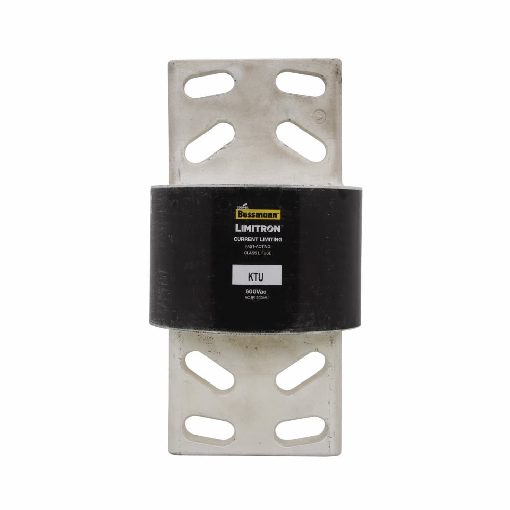 Eaton Bussmann series KTU fuse, LIMITRON Fast-acting fuse, 3000 A, Class L, Non-indicating, Bolted blade end x bolted blade end, 200 kAIC at 600 Vac, Melamine glass tube,Silver-plated end bells, Bolt, Standard, 600 V