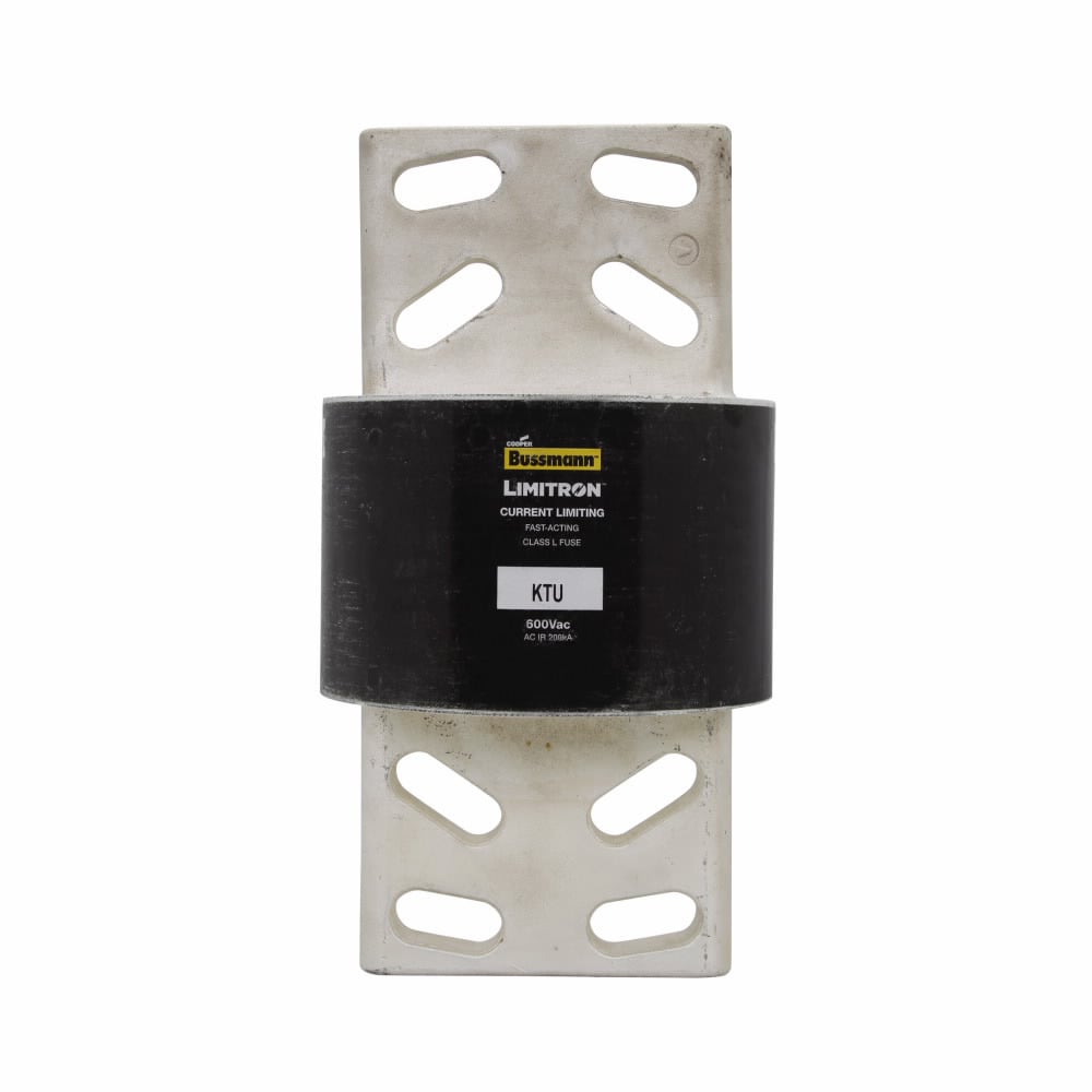 Eaton Bussmann series KTU fuse, LIMITRON Fast-acting fuse, 4000 A, Class L, Non-indicating, Bolted blade end x bolted blade end, 200 kAIC at 600 Vac, Melamine glass tube,Silver-plated end bells, Bolt, Standard, 600 V