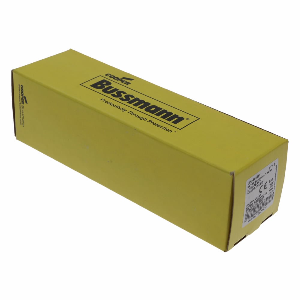 Eaton Bussmann series LPJ fuse, Low-peak fuse, 300 A, Dual, Class J, With Indicator, Bolted blade end x bolted blade end, Time delay,Current-limiting, 10 sec at 500%, 100 kAIC Vdc,300 kAIC at 600 V, Standard, 600 V, 300 Vdc