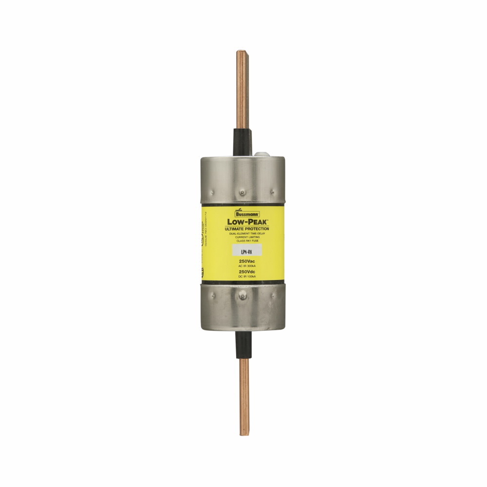Eaton Bussmann series LPN-RK fuse, Low-peak fuse, 175 A, Dual, Class RK1, Non-indicating, Blade end x blade end, Time delay,Current-limiting, 100 kAIC at 250 Vdc,300 kAIC at 250 V, Standard, 1, 250 V, 250 Vdc