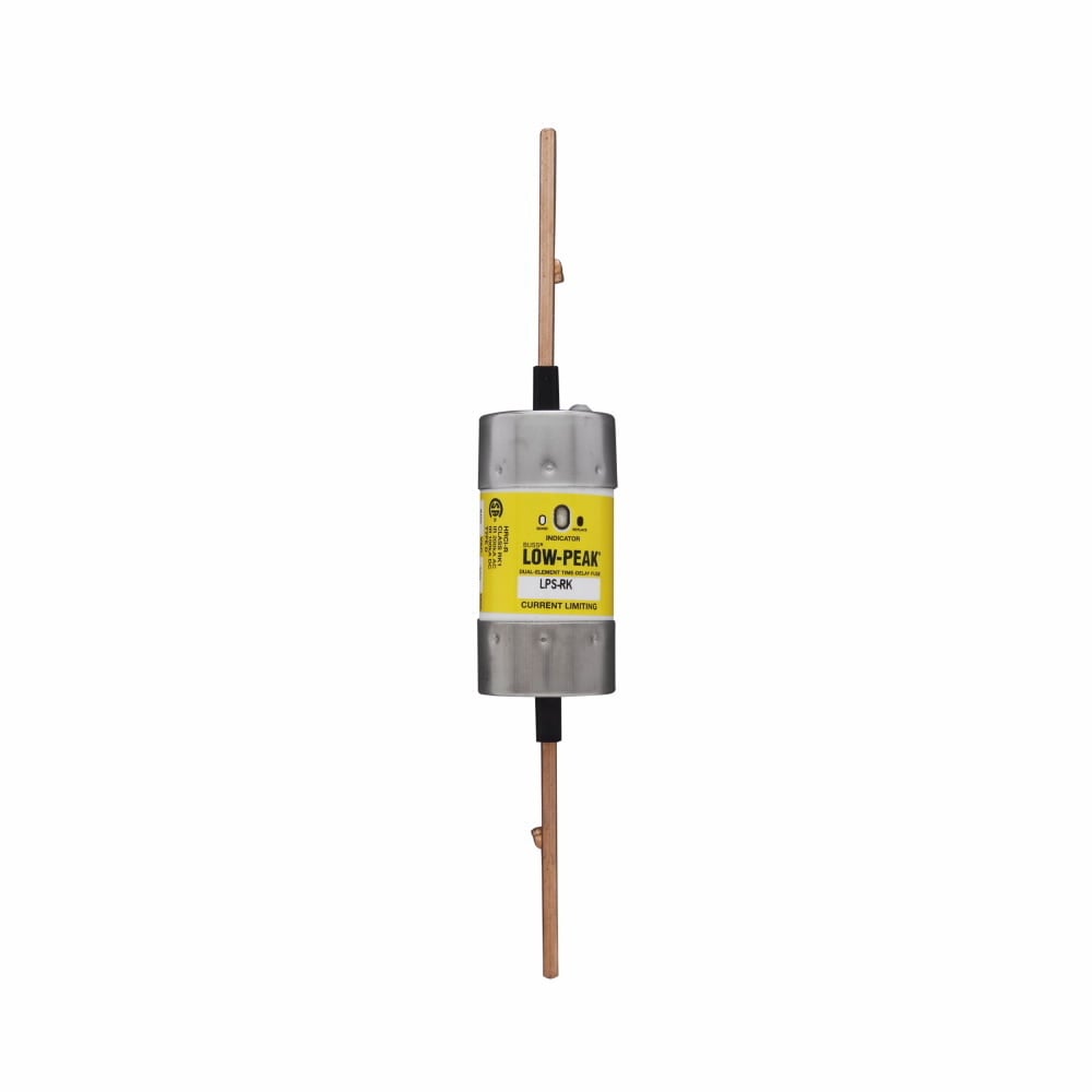 Eaton Bussmann series LPS-RK fuse, Low-peak fuse, 110 A, Dual, Class RK1, With Indicator, Time delay,Current-limiting, 300 kAIC at 600 V,100 kAIC at 300 Vdc, Standard, 1, 600 V, 300 Vdc