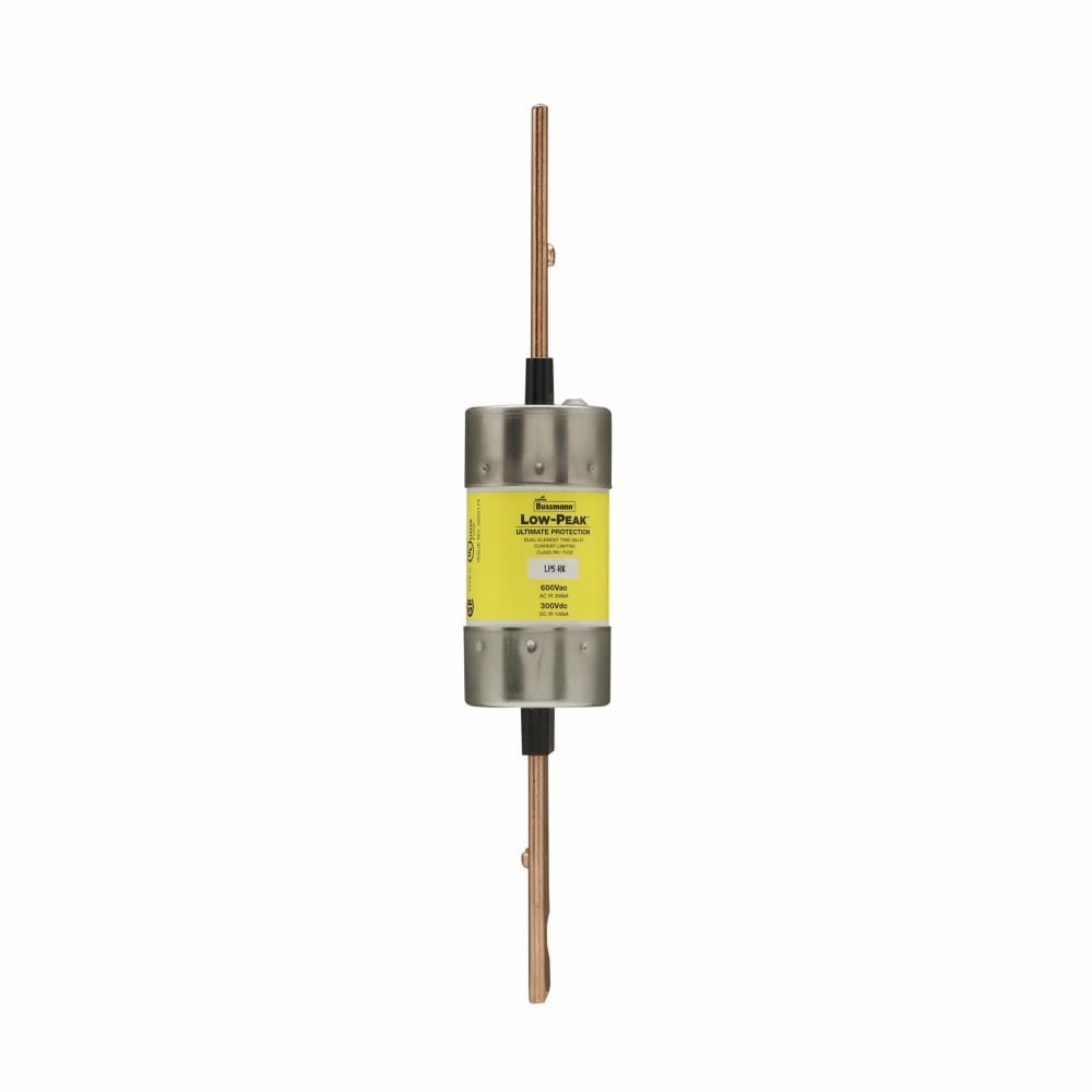 Eaton Bussmann series LPS-RK fuse, Low-peak fuse, 150 A, Dual, Class RK1, Non-indicating, Blade end x blade end, Time delay,Current-limiting, 100 kAIC at 300 Vdc,300 kAIC at 600 V, Standard, 1, 600 V, 300 Vdc