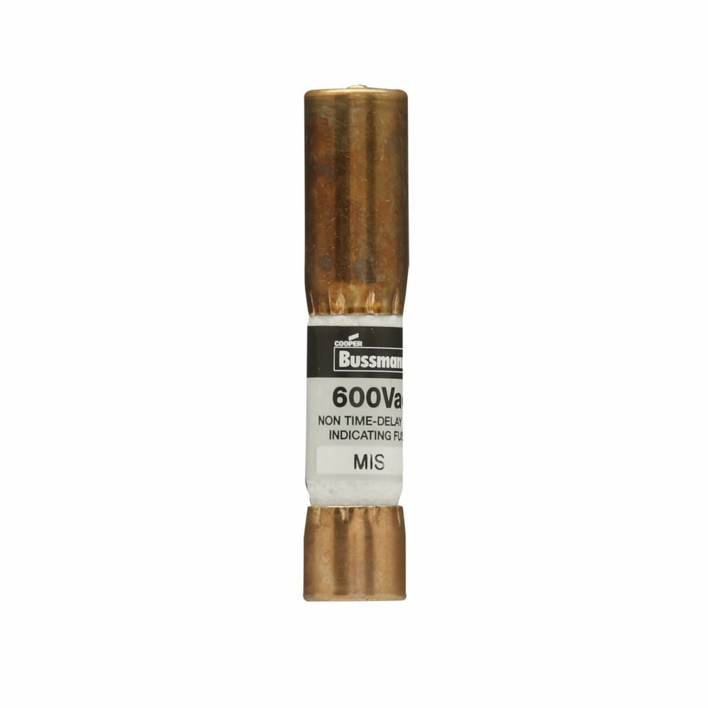 Eaton Bussmann series MIS fuse, Non time-delay fuse, 480 V Control circuits, PLC circuits, 3 A, Non-indicating, Ferrule end x ferrule end, 200 kAIC at 600 Vac, Standard, 600 V