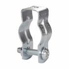 Eaton Crouse-Hinds series rigid/IMC cable and conduit hanger, EMT and rigid/IMC, 1/2" EMT conduit size, Steel, 3/8" and 1/2" rigid conduit size, With bolt