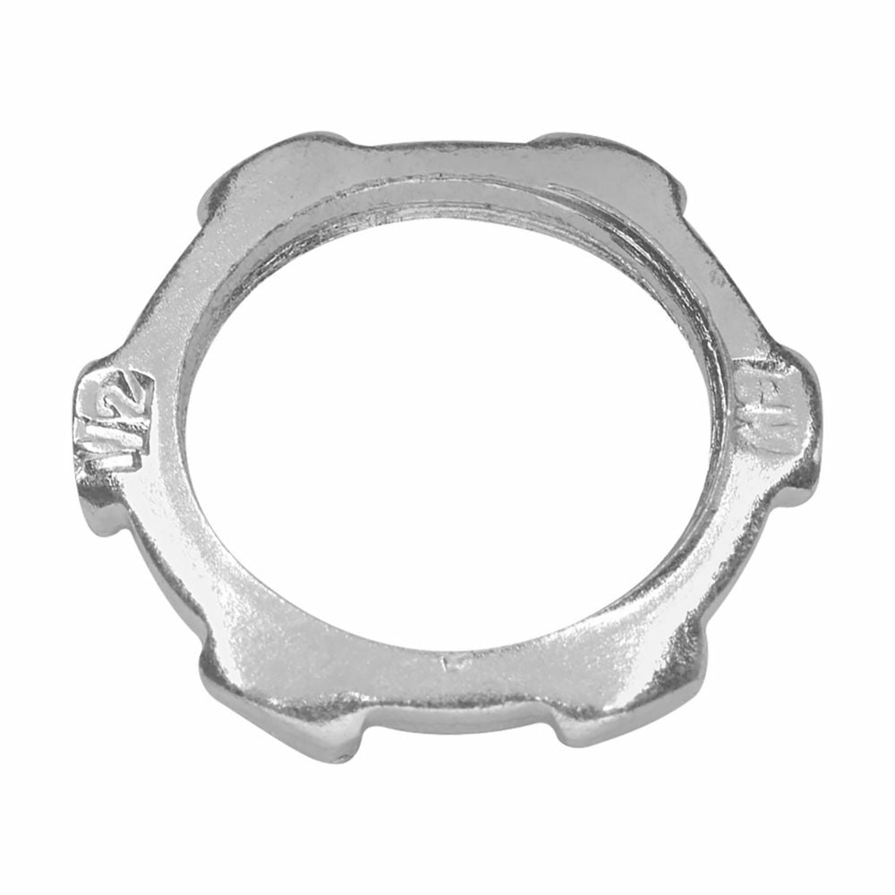 Eaton Crouse-Hinds series thin construction locknut, Rigid/IMC, Steel, 1-1/2"