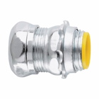 Eaton Crouse-Hinds series EMT compression connector, EMT, Straight, Insulated, Steel, Concrete tight, Threadless, 3/4"