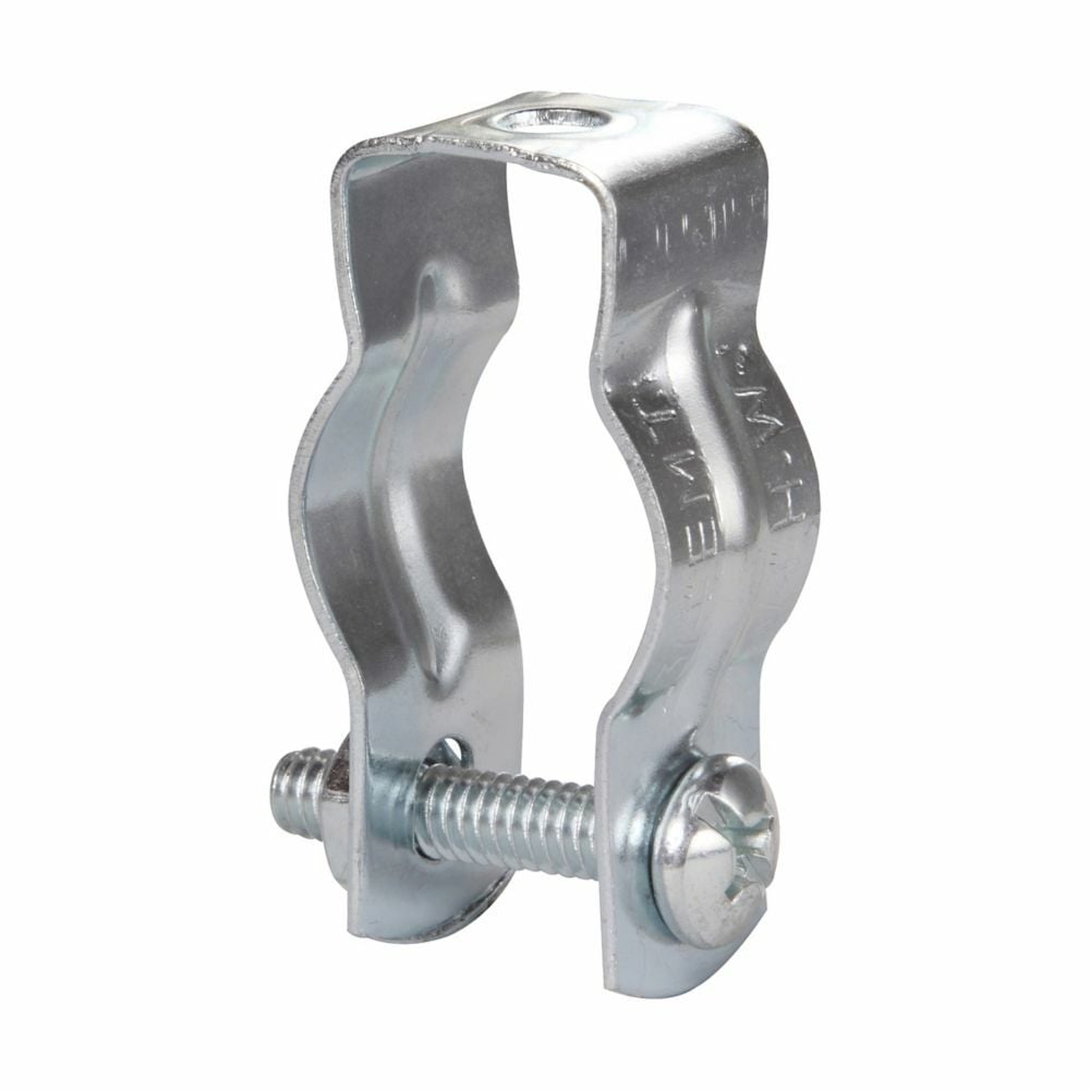 Eaton Crouse-Hinds series rigid/IMC cable and conduit hanger, EMT and rigid/IMC, Steel, 1-1/2" rigid conduit size, With bolt