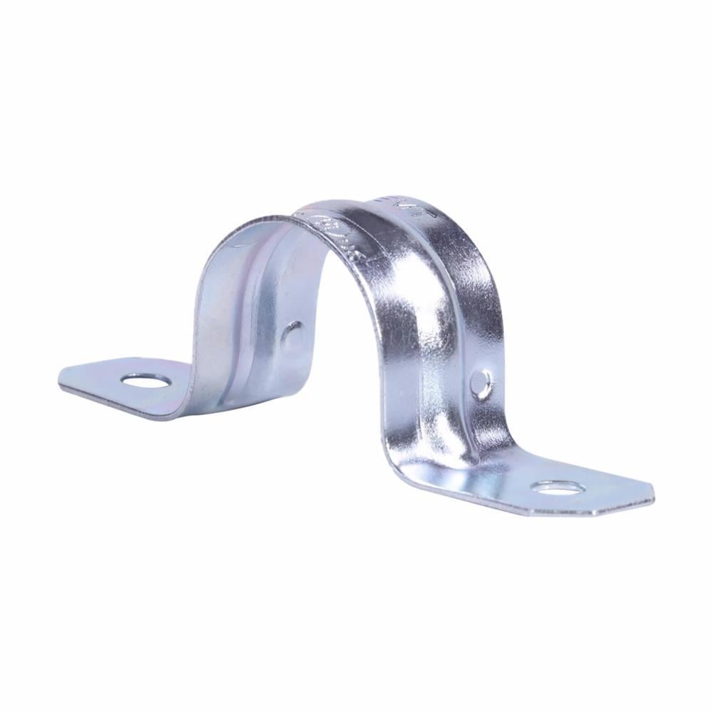 496 6 2-Hole Conduit Strap, 1-1/4 in, For Use With IMC/Rigid Conduit, Steel, Hot Dipped Galvanized
