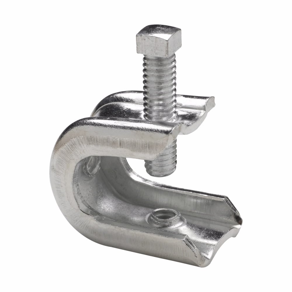 Eaton Crouse-Hinds series rigid/IMC beam clamp/insulator support, 3/4" base size, 5/8" jaw opening size, Steel, 1/4"-20 tapped holes