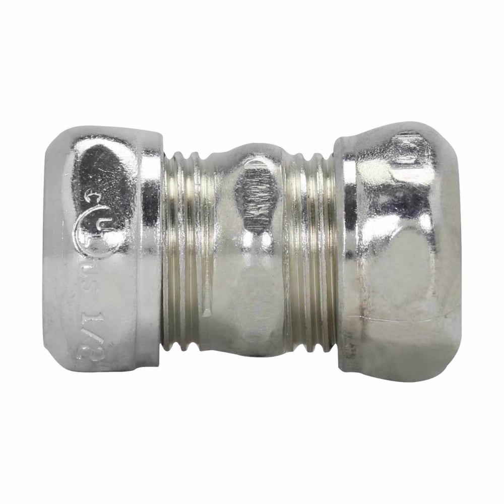 Eaton Crouse-Hinds series EMT compression coupling, EMT, Zinc plated steel, Compression type, 3"