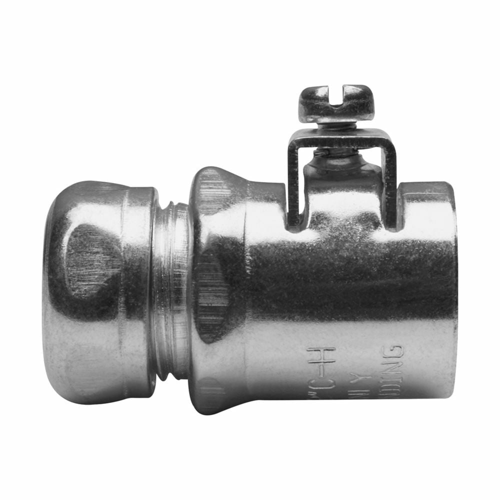 Eaton Crouse-Hinds series ACC combination coupling, EMT (compression) to AC/MC/FMC (saddle clamp), Steel, Combination type, 3/4"-3/4"