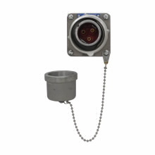 Eaton Crouse-Hinds series Arktite APQ motor plug, 100A, 0.875-1.70", Three-wire, three-pole, 50-400 Hz, Style 1, Copper-free aluminum, 600 Vac/250 Vdc