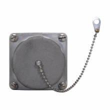Eaton Crouse-Hinds series Arktite AR receptacle, 100A, Three-wire, three-pole, 50-400 Hz, Style 1, Copper-free aluminum, Threaded cap, 600 Vac/250 Vdc