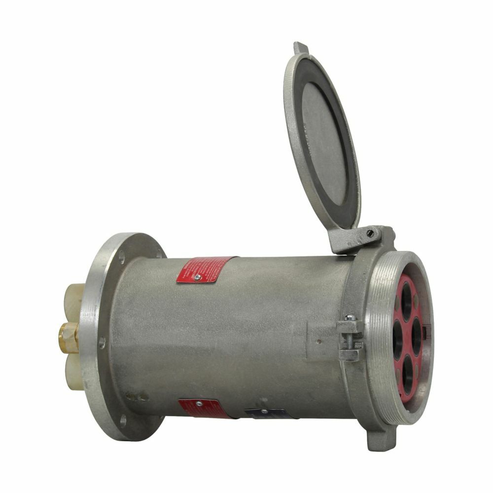 Eaton Crouse-Hinds series Arktite AR receptacle, 400A, Three-wire, three-pole, 50-400 Hz, Style 1, Copper-free aluminum, Spring door, 600 Vac/250 Vdc, 1.25"