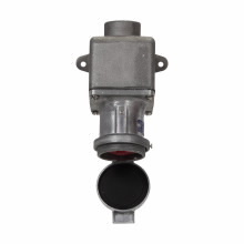Eaton Crouse-Hinds series Arktite ARE receptacle assembly, 30A, Four-wire, four-pole, 50-400 Hz, Style 1, Copper-free aluminum, Spring door, 3/4", 600 Vac/250 Vdc