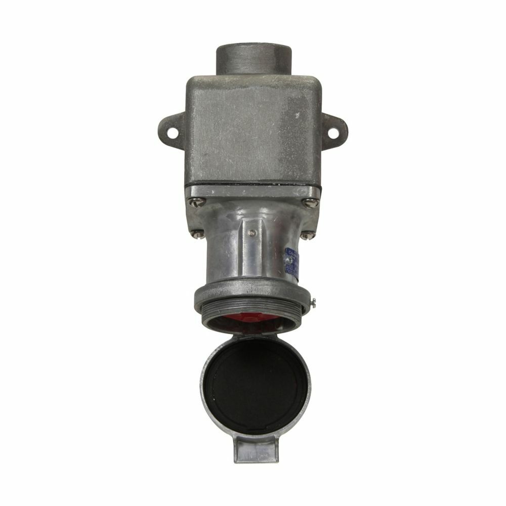 Eaton Crouse-Hinds series Arktite ARE receptacle assembly, 30A, Three-wire, four-pole, 50-400 Hz, Style 2, Copper-free aluminum,Spring door,1",600 Vac/250 Vdc
