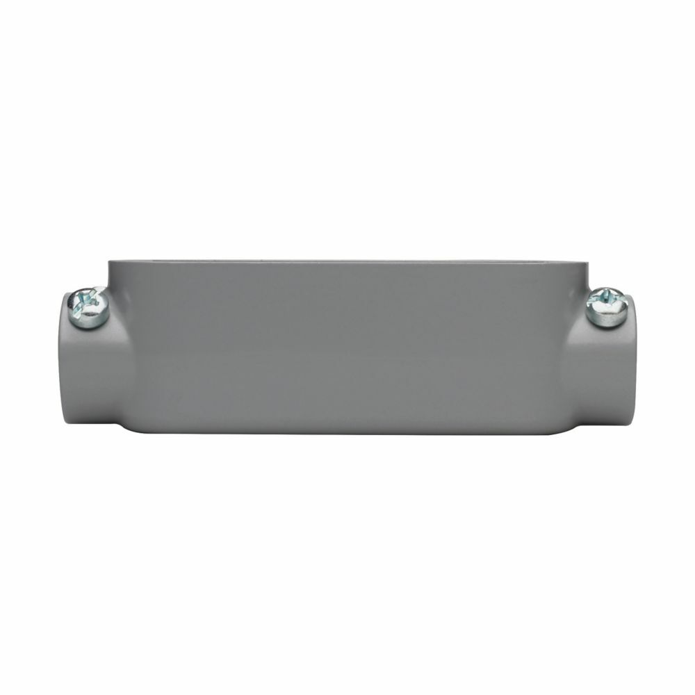 Eaton Crouse-Hinds series Condulet Series 5 conduit outlet body, Rigid/IMC, Copper-free aluminum, C shape, Body, traditional cover and gasket, 4"