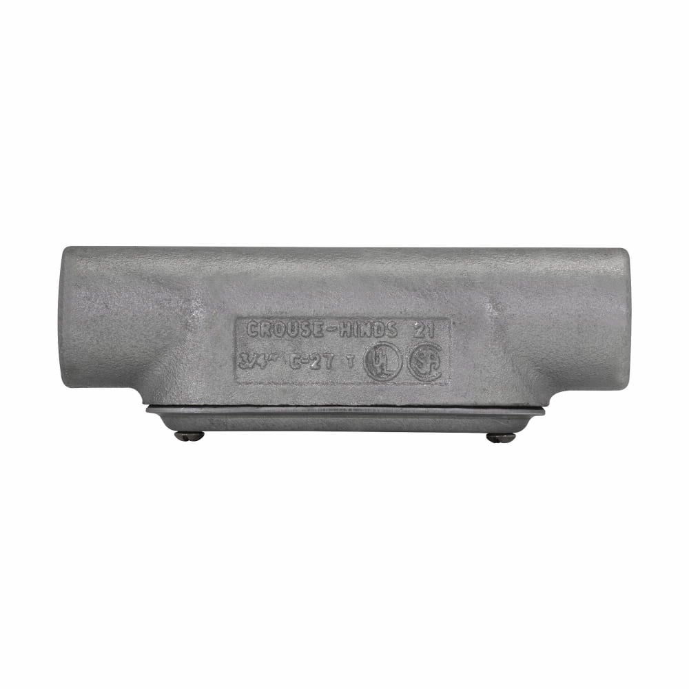 Eaton Crouse-Hinds series Condulet Form 7 SnapPack conduit outlet body, gasket and cover, Feraloy iron alloy, C shape, 1"