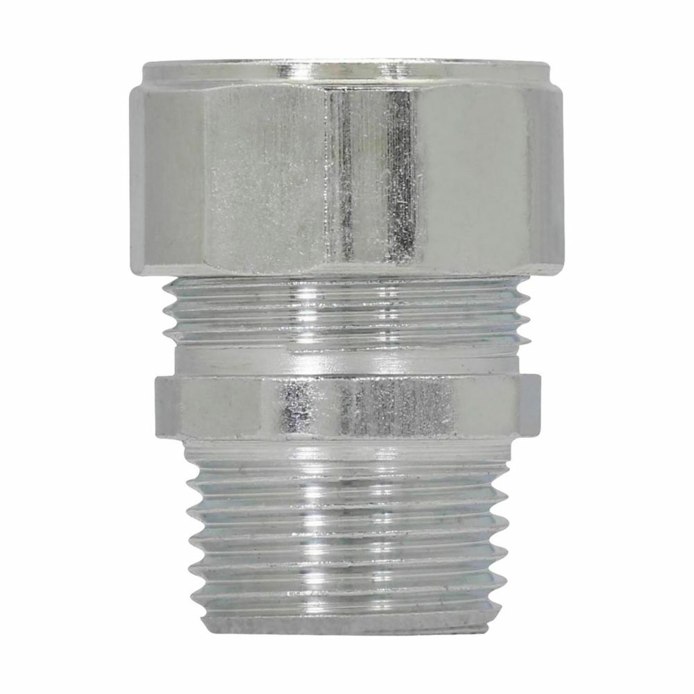 Eaton Crouse-Hinds series CG color-coded cord grip, Cable range min/max: 0.45-0.56", Green, Straight, Steel, 1"