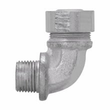 Eaton Crouse-Hinds series CG color-coded cord grip, Cable range min/max: 0.45-0.56", Green, 90 angle, Steel, 1/2"