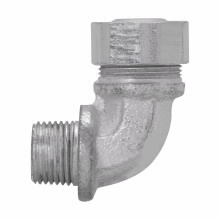 Eaton Crouse-Hinds series CG color-coded cord grip, Cable range min/max: 0.65-0.75", Yellow, 90 angle, Steel, 3/4"