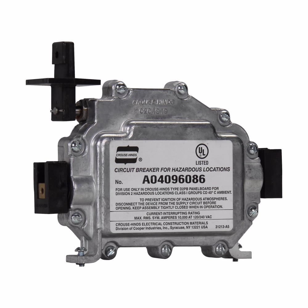 Eaton Crouse-Hinds series D2CB replacement circuit breaker assembly, 30A, Copper-free aluminum, Single-pole, Factory sealed, 120/240 Vac