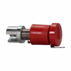 Eaton Crouse-Hinds series FlexStation DEV pushbutton operator, Red, Type 6/6 nylon, Single pushbutton, 1 contact block, 600 Vac, Maintained red mushroom head