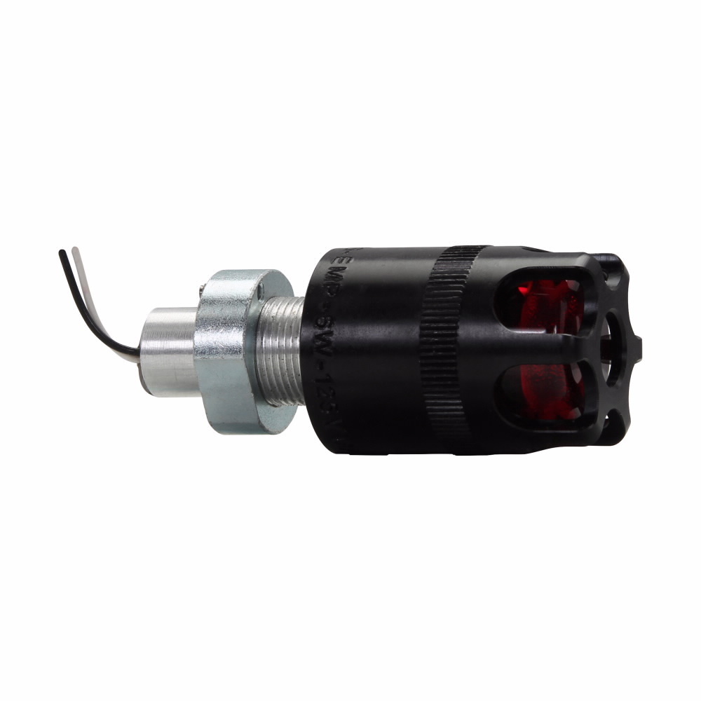 Eaton Crouse-Hinds series FlexStation DEV pilot light operator, Red, Type 6/6 nylon, 120 Vac