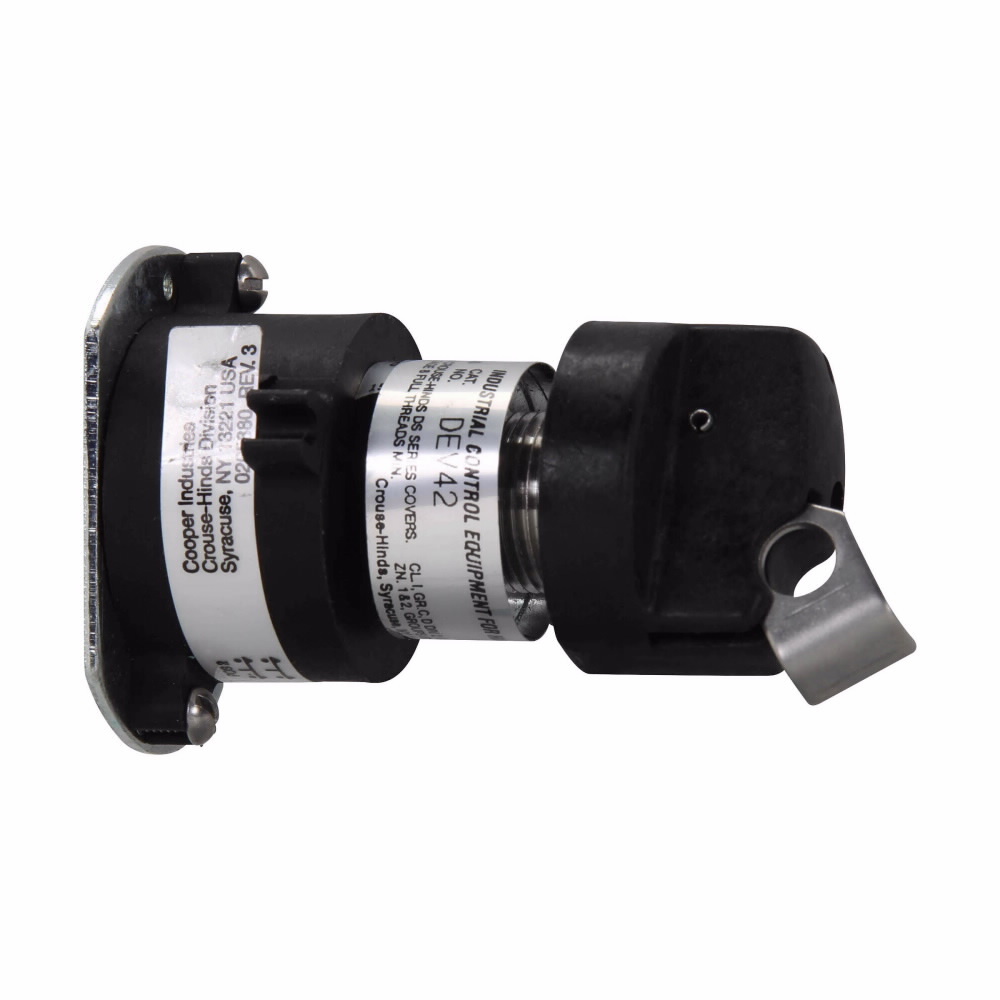 Eaton Crouse-Hinds series FlexStation DEV selector switch operator, Type 6/6 nylon, 1 or 2 contact blocks, 600 Vac, 2-position