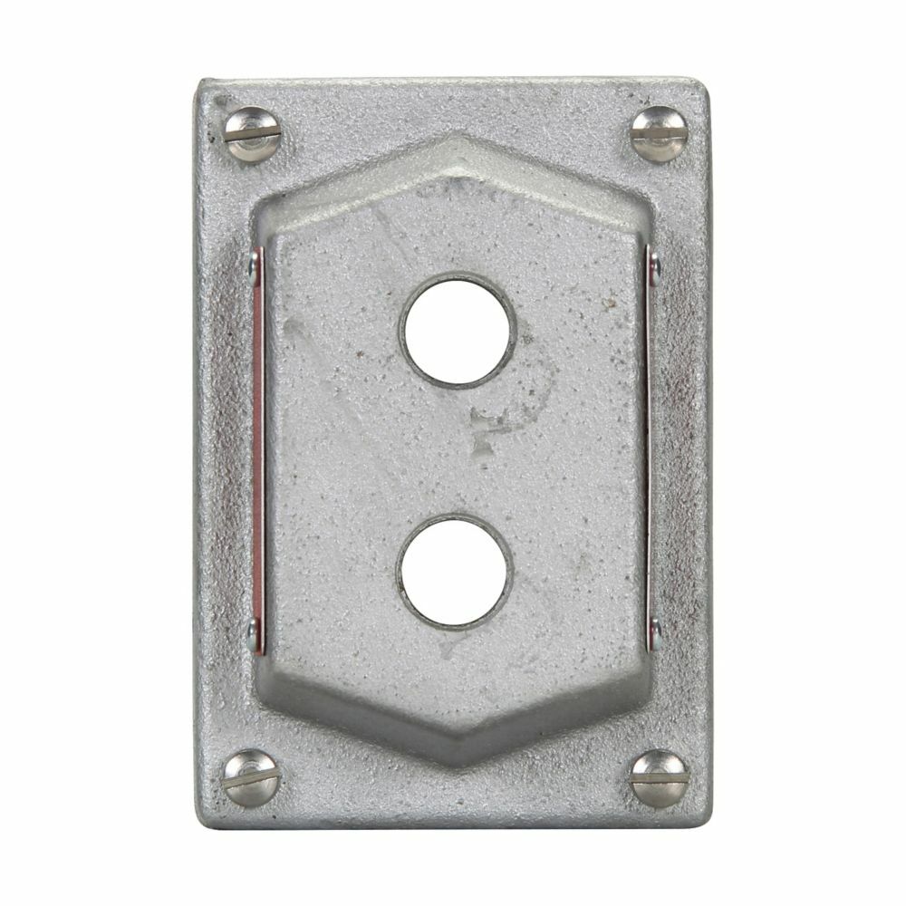 Eaton Crouse-Hinds series FlexStation DS blank cover, Copper-free aluminum, 3 hole covers