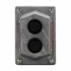 Eaton Crouse-Hinds series DSD front operated pushbutton cover and device sub-assembly, 10A, Green/red, Feraloy iron alloy, 2 circuits start-stop, 2 buttons, Factory sealed, 600 Vac