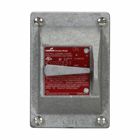 Eaton Crouse-Hinds series DSD snap switch cover and device sub-assembly, 20A, 1-pole, Feraloy iron alloy, 120/277 Vac