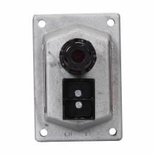 Eaton Crouse-Hinds series DSD pilot light cover and device sub-assembly, Green, Feraloy iron alloy, 2 buttons, Factory sealed, One pilot light and one double pushbutton