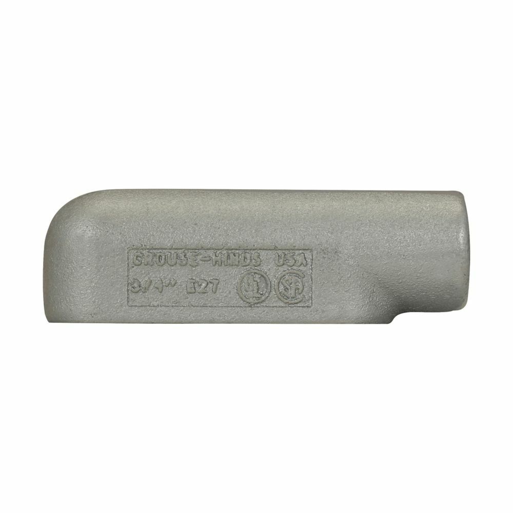 Eaton Crouse-Hinds series Condulet Form 7 conduit outlet body, Feraloy iron alloy, E shape, 1/2"