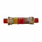Eaton Crouse-Hinds series ECGJH coupling, 12" flexible length, Male connections both ends, Forged brass, 1/2" trade size