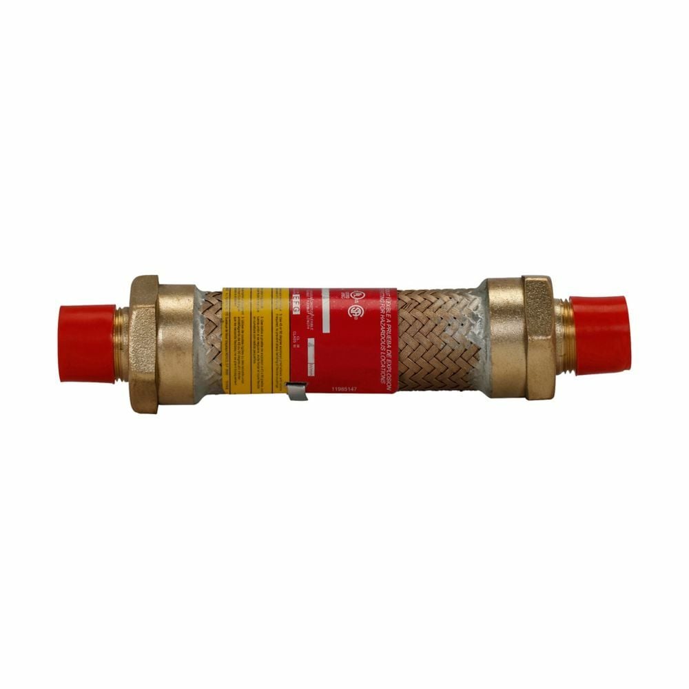 Eaton Crouse-Hinds series ECGJH coupling, 15" flexible length, Male connections both ends, Forged brass, 1" trade size