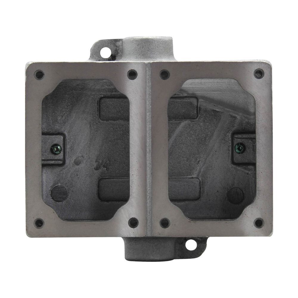 CTONTROL STATION BACK BOX DOUBLE GANG 3/4 IN HUB SIZE THROUGH FEED