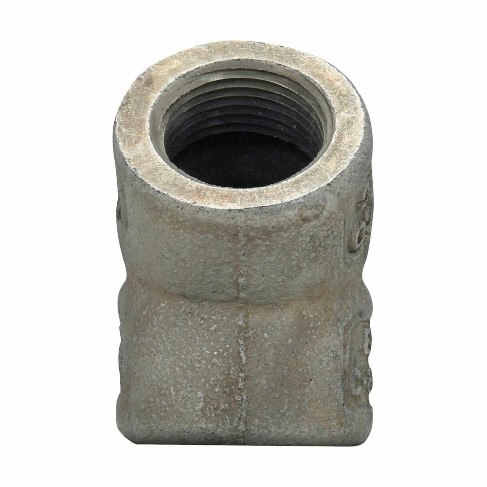 Eaton Crouse-Hinds series EL elbow, Female, Feraloy iron alloy or ductile iron, 45, 1"