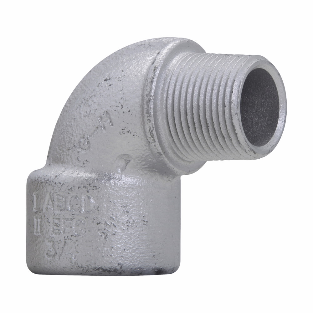 Eaton Crouse-Hinds series EL elbow, Male and female, Feraloy iron alloy or ductile iron, 90, 1"