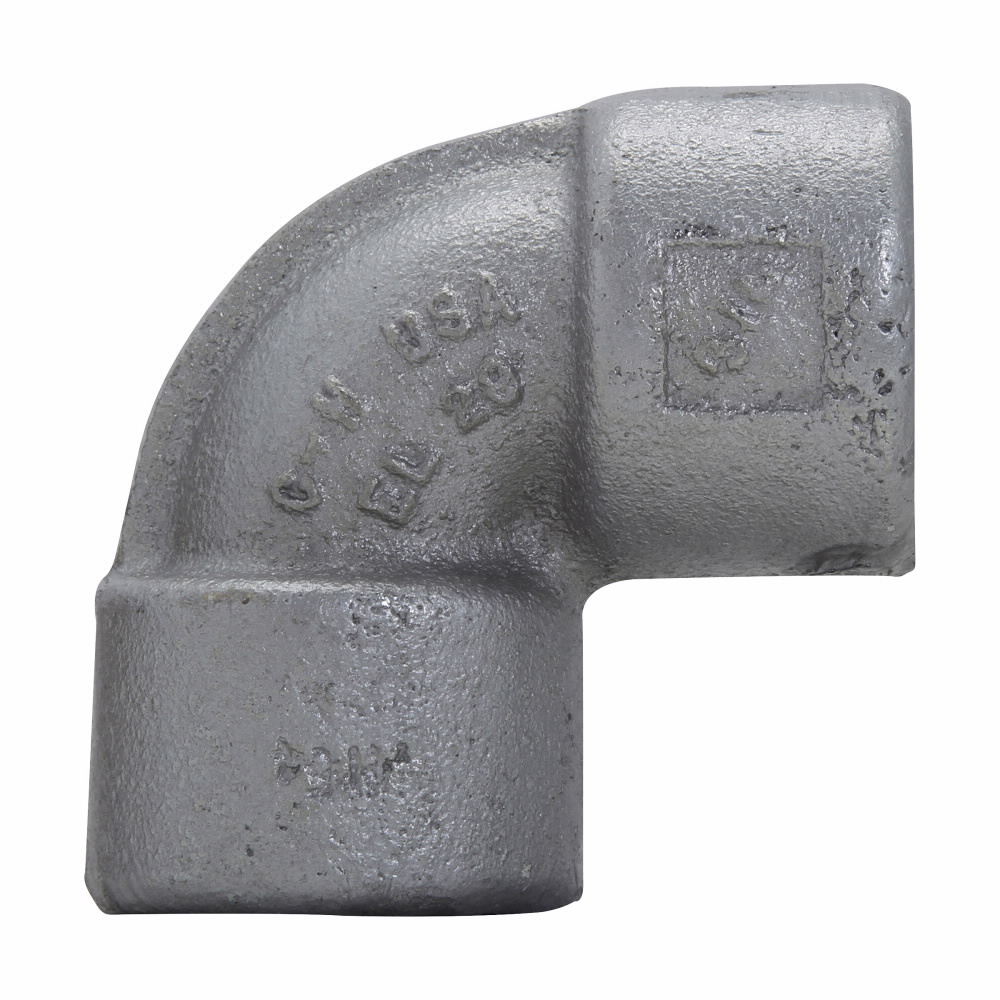 Eaton Crouse-Hinds series EL elbow, Female, Feraloy iron alloy or ductile iron, 90, 1-1/4"