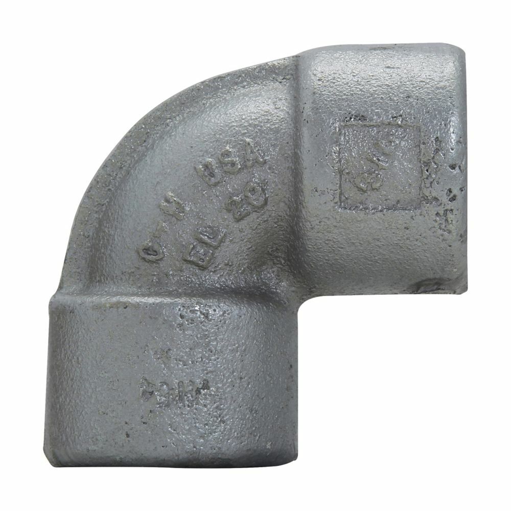 Eaton Crouse-Hinds series EL elbow, Female, Feraloy iron alloy or ductile iron, 90, 1-1/2"