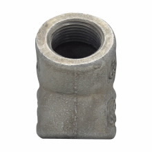 Eaton Crouse-Hinds series EL elbow, Female, Feraloy iron alloy or ductile iron, 45, 3"