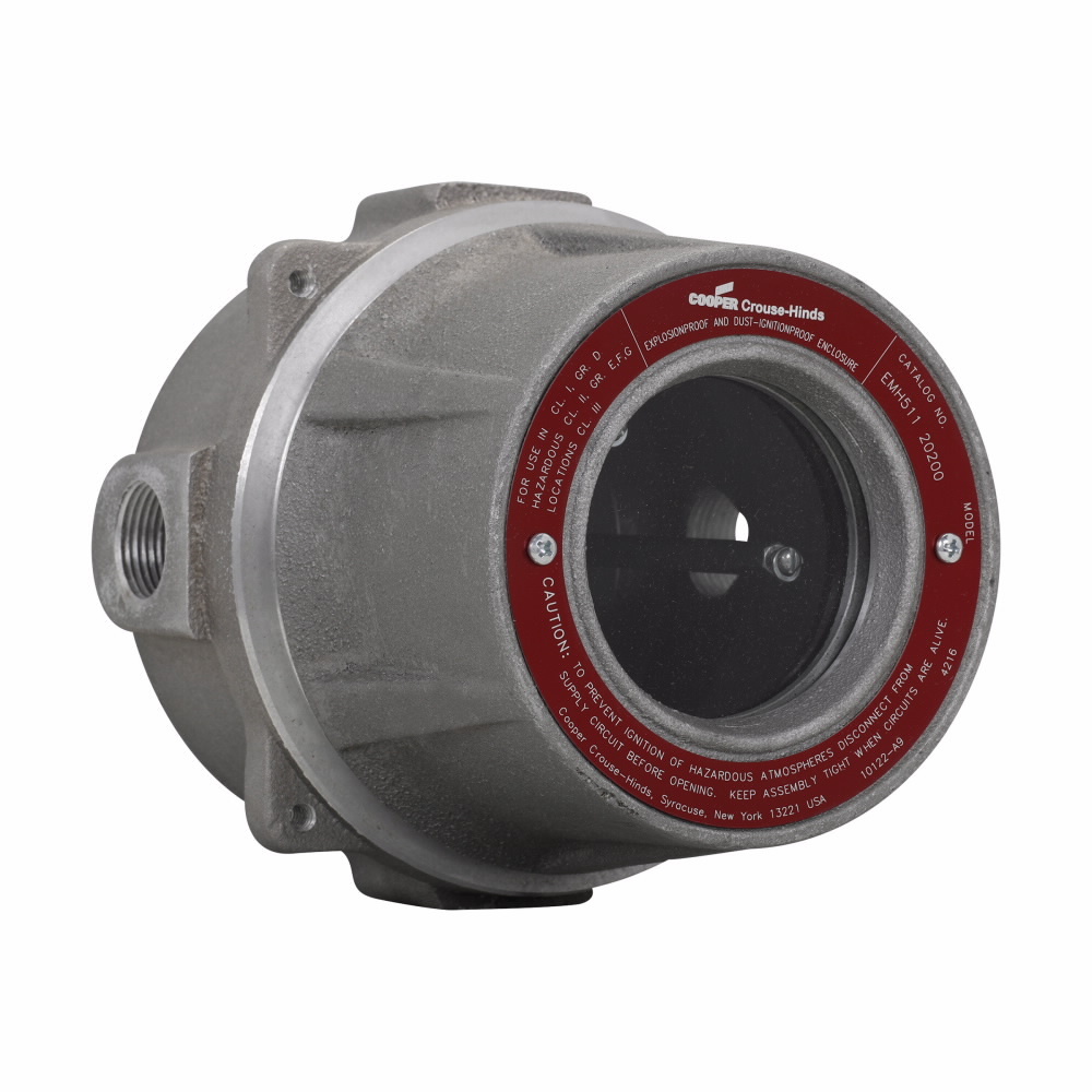 Eaton Crouse-Hinds series EMH instrument housing, 1 conduit opening, Copper-free aluminum, Flush mount, Dead end, 3/4", Used with select Weston, Westinghouse and Simpson meters