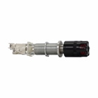 Eaton Crouse-Hinds series EMP illuminated pushbutton operator, Red, One normally open, one normally closed, 120 Vac